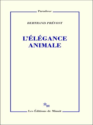 cover image of L'Élégance animale